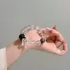 Pulsera Transparente de Perlas de Verano con un Ambiente Fresco y Juvenil, Borlas de Moda y Exquisitas, Sensación de Alta Gama, Impresionante Pulsera de Nicho
