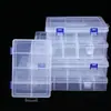 Caja de almacenamiento de accesorios de joyería, material de almacenamiento de piezas, caja de plástico con tapa, pendientes, pulseras, collares, caja desmontable