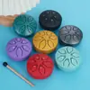Tambor Etereo Pequeño al por Mayor Mini Tambor de 3 pulgadas Instrumento Simple para Principiantes Tambor de Lengua de Acero de 6 Tonos Instrumento de Percusión Tambor de Lluvia Tambor Etereo