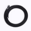 Collar para hombre de cadena de perlas cuadradas de acero inoxidable 304 chapado al vacío en horno cadena negra accesorios collar dominador cadena para el cuello