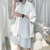 Conjunto de Camisa Elástica Masculino Verão Tendência Streetwear Casual Esportivo Manga Curta Shorts Solto Moda Cool Bad Boy Conjunto de Duas Peças