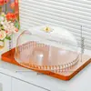 Tapa Transparente Cubierta para Alimentos Cubierta Antipolvo Rectangular Bandeja para Pan y Pastel Tapa Cubierta para Verduras Puesto Tapa de Plástico