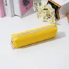 Suministro Listo del Fabricante de Bolsa para Lápices Simple de Color Puro Ins de Alto Valor y Gran Capacidad Estudiante Cremallera Bolsa de Almacenamiento para Papelería Lote