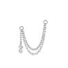 Brinco de Corrente com Franja Joia Brinco de Aço Inoxidável Argola de Nariz Corrente de Nariz Acessórios para Piercing Barbell Brinco Ponte de Orelha Tachinha de Orelha