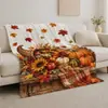 Venda Quente Transfronteiriça Cobertor de Halloween Luxo Leve Toque de Alta Qualidade Gato Preto Abóbora Impressão Digital Cobertor Decorativo para Mesa de Jantar Atacado