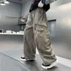 Pantalones de otoño para niño, nuevo estilo primavera y otoño 2026 pantalones cargo, pantalones de otoño casuales de pierna ancha para niños grandes, modernos para niños
