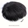 Peruca Masculina Topo da Cabeça Bloco de Reparo Peruca para Idosos e Homens de Meia-Idade Cabelo Curto Liso Fibra Química Bloco de Cabelo Masculino Fábrica em estoque