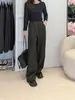 Pantalones casuales de moda de alta gama para mujer, estampado de leopardo, para el otoño de 2026, corte holgado, adelgazantes, versátiles, de pierna recta y ancha, modernos