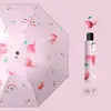 Paraguas UV Paraguas Automático Doble Propósito para Sol y Lluvia Sombrilla Protectora del Sol Plegable para Mujer Sentido Avanzado Protección Solar Protección UV Paraguas de Sol Impresión