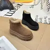 Botines Gruesos para Mujeres Bajitas 2025 Invierno Nuevos Versátiles para Aumentar la Altura Forrados de Felpa Engrosados Ligeros Botas de Nieve para Mujer