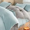 2026 Nuevo Juego de Ropa de Cama de Lana de Leche de Cuatro Piezas Invierno Espesado Coral Franela Ropa de Cama Funda de Edredón Sábana Juego de Tres Piezas