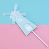 Decoración de Pastel Feliz Cumpleaños para Niños Enchufe Estilo Celebridad de Internet Castillo Molino de Viento Globo Año del Bebé Adornos para Hornear Bandera
