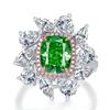 Joyería Mujing 2022 transmisión en vivo Nuevo plata 925 verde menta 8*10 Ledean corte Flor de Hielo lujo incrustado Lujo europeo y americano