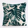 Comercio exterior para funda de almohada de planta verde tropical verde lino algodón lino cojín para el hogar coche sofá pequeño fresco respaldo