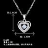 Collar Inteligente Corazón a Corazón Más Vendido Collar de Acero de Titanio para Mujer Sin Color Estilo Frío Elegante Cadena para Clavícula Joyería