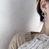 2022 Nuevos Pendientes de Letras Distintivos Estilo Coreano Dulce Cool Estilo Universitario Pendientes de Doble Aro con la Palabra D Pendientes Minimalistas de Nicho 422
