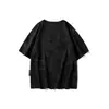 Camiseta de algodón de peso pesado con cuello redondo y manga corta, camiseta básica de corte holgado para hombre y mujer, top de camiseta de manga corta talla grande