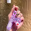 Llavero de Cristal Iridiscente Transparente Acrílico de Dinosaurio Regalo Pequeño Creativo Llavero Lindo para Bolso Coche