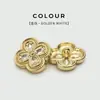 Botones Metálicos de Corte Floral de Lujo Ligero Trébol de Cuatro Hojas Diamante Botones Decorativos para Abrigos de Piel Botones para Trajes Abrigos de Cachemira