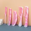 Explosiones Transfronterizas Peine de 5 Piezas para Mujer Hogareño Antiestático Peluquería Púa de Pelo Peine de Cola Puntiaguda Color Plástico Traje de Peine