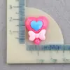 Acessórios para Bolsas e Celulares no Atacado, Chaveiros, Chaveiros de Pirulito, Acessórios para Joias DIY de Resina em Formato de Coração, Doces