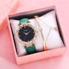 Reloj para estudiante mujer cara Cielo Estrellado mujer moda coreana moda correa simple dos piezas pedrería regalo regalo reloj mujer