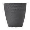 Vaso de Flor Universal Imitação de Rattan de Salgueiro Padrão Torcido Vaso de Flor de Plástico Espessado Vaso de Plantio Super Grande Redondo Vaso para Cultivo de Flores Vegetais Simples