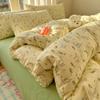 Conjunto de quatro peças de algodão de camada dupla de grau materno e infantil classe A 2025 nova colcha de algodão infantil lençol de cama 4