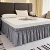 Ropa de cama antideslizante Falda de cama elástica americana sin superficie de cama Cubierta de cama blanca Falda cubierta de polvo Delantal de cama coreano engrosado
