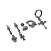 Brinco de Osso de Orelha de Diabo Cruzado Aço Titânio Doce Cool Cone Pontiagudo Brinco de Tarraxa Piercing Argola de Orelha Cruzada Personalizada Acessórios de Orelha