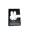 2026 Nuevo Modelo Conejo Negro Miffy Cuaderno de Cuero A6 Alto Valor Estético Estilo Ins Journal de Hojas Sueltas Diario de Estudiante