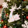 Adornos para Árbol de Navidad Nuevos Transfronterizos, Copos de Nieve Creativos de Colores, Renos, Niñas Ángel, Decoraciones Moldeadas por Inyección Navideñas al por Mayor