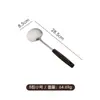 Espátula para Hongos de Acero Inoxidable con Mango de Madera, Tamaños Grande y Pequeño, Espátula Doméstica de Cocina con Mango Largo Antideslizante, Cuchara para Freír, Espátula de Hierro para Sartenes Antiadherentes