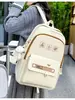 Transfronterizo en stock al por mayor simple versátil gran capacidad casual mochila mochila de cinco piezas color liso estudiante mochila escolar femenina