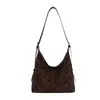 Bolsa tote vintage de alta qualidade e grande capacidade para mulheres, nova bolsa de ombro versátil e simples para usar sob o braço 2026, bolsa transversal para o dia a dia