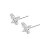 Pendientes de Plata de Ley S999 con Tachuelas de Diamante y Mariposa para Mujer 2026 Nuevo Estilo Pendientes para Perforación de Oreja Pendientes Mini Pequeños de Alta Gama para Mujer