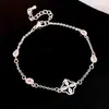 Pulsera de diamantes cuadrados, diseño elegante y moderno de la marca coreana Flu, pulsera delicada y con sentido de la moda, pulsera de celebridades de Internet, recién llegada para mujeres.