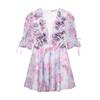 Ropa Europea y Americana de Mujer Transfronteriza de Aliexpress Vestido Floral de Verano 2025 Nuevo con Cuello Halter Espalda Descubierta de Atar