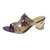 Sandalias de verano para mujer de talla grande, transfronterizas europeas y americanas, nuevas, sexys y a la moda, con punta abierta, pedrería y tacón alto