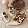 Zapatos Mary Jane de Cuero para Niñas Suela Suave Zapatos de Princesa Estilo Primavera/Otoño 2026 Muñeca de Dibujos Animados Zapatos Individuales para Niños para Usar con Faldas