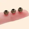 Cuentas Redondas de Agujero Grande Cuentas Chapadas en Oro Cuentas de Plata Color Metal Negro Oro Rosa Cuentas Sueltas Cuentas Espaciadoras Pulsera DIY Collar Accesorios de Joyería