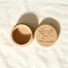 Caja para Dientes de Bebé, Caja de Madera Maciza para Dientes de Leche Infantil, Caja de Almacenamiento de Dientes, Caja de Almacenamiento de Dientes, Cordón Umbilical y Cabello Fetal, Caja de Madera Conmemorativa
