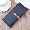 Nueva Cartera de Mujer Cartera Larga para Mujer Estilo Coreano Moda Estudiantil Cremallera Hebilla Cartera Delgada Ranura para Múltiples Tarjetas Cartera de Cuero Suave Bolso para Tarjetas