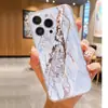 Mármol Blanco Anti-Caídas Transparente Funda Adecuada para Serie Iphone15/16/17 Promax/14 Protección de Funda para Teléfono Móvil