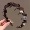 Pinzas para el Cabello de Tela de Alta Gama Estilo Coreano, Diademas Muy Bonitas para Mujer, Diseño de Corona Alta Que No Aprieta la Cabeza, Hace que el Rostro Luzca Más Pequeño, Accesorio para el Cabello de Diadema Exterior
