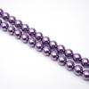 Cristal Morado Redondo Perfecto Agujero Pequeño Perla Imitación Vidrio Cristal Agujero Recto DIY Hecho a Mano Joyería Collar Pulsera Accesorios
