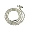 Colar de Corda Torcida 3mm em Prata 925 Galvanizada Modelo Mais Vendido Europeu e Americano Aliexpress Temu Em Estoque 40-75cm