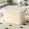 Caja de almacenamiento portátil para el hogar con ruedas, caja de almacenamiento de plástico, color sólido con tapa, caja de almacenamiento de juguetes, caja organizadora de ropa