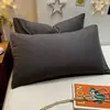 Fronha de Algodão Lavada de Verão, Fronha Escovada Espessa, Cor Ins de Algodão, 48*74cm, Atacado para Dormitórios Estudantis