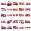 50 pegatinas de grafiti de camión de bomberos personalizadas con dibujos animados transfronterizos, gran oferta, pegatinas decorativas para teléfono infantil, fundas de monopatín y juguetes.
